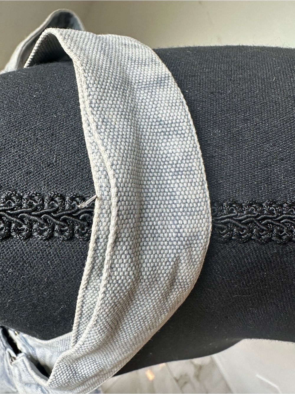 Coldwater Creek Light Gray Embroidered Tote - Picture 6 of 6